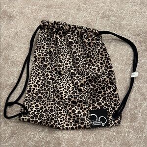 NWT Disney Channel Leopard Print Drawstring Bag